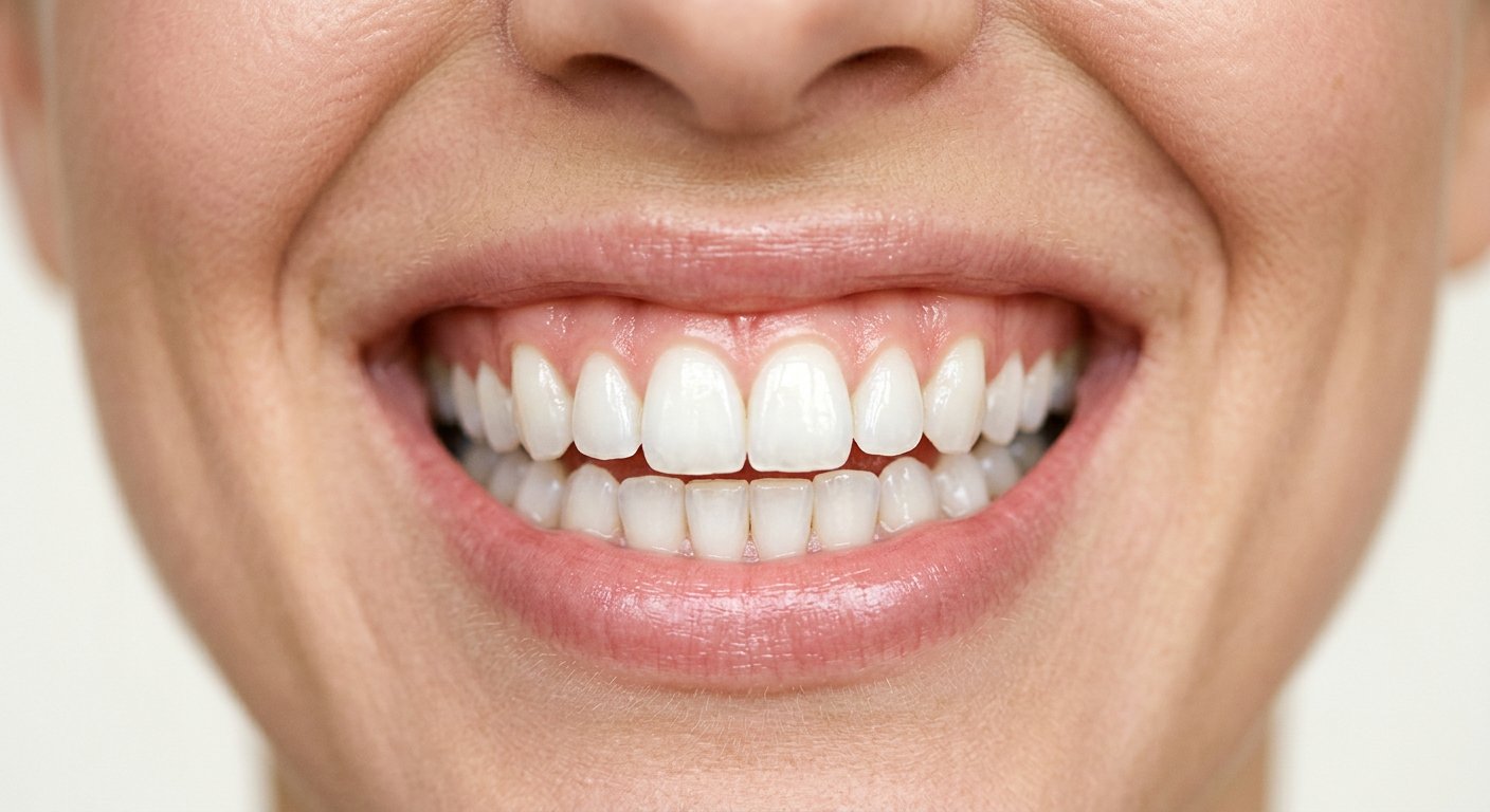Dental smile close-up, illustrative dental-care visual